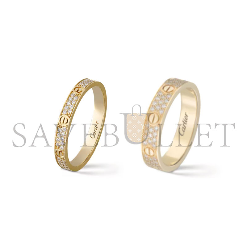 CARTIER LOVE RING MINI MODEL PAVED B4218052